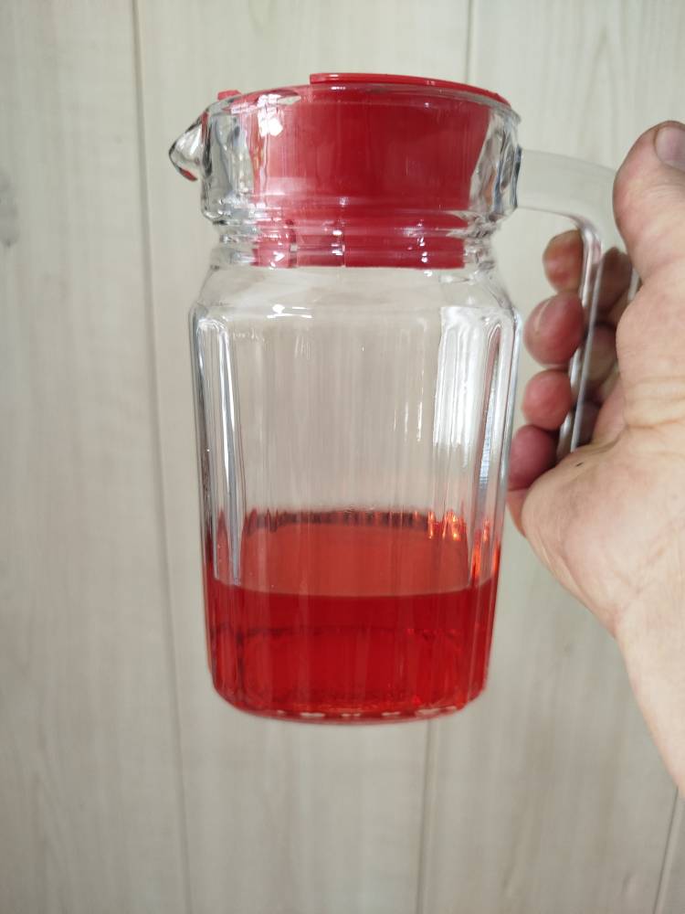 پارچ درب دار بلور کاوه مدل پارالل 650 cc
