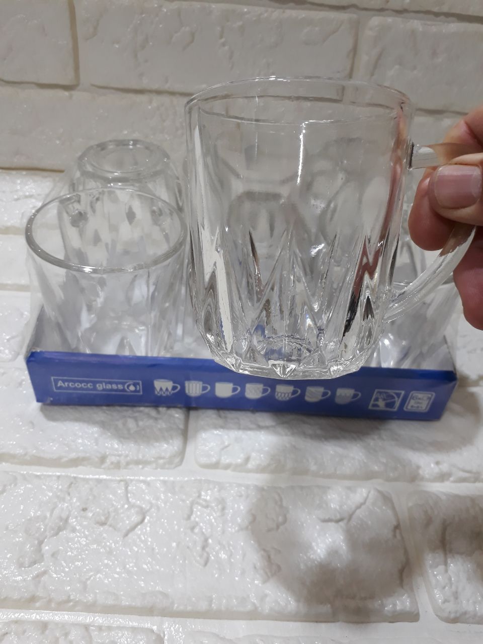 لیوان بلور منصور ۶عددی