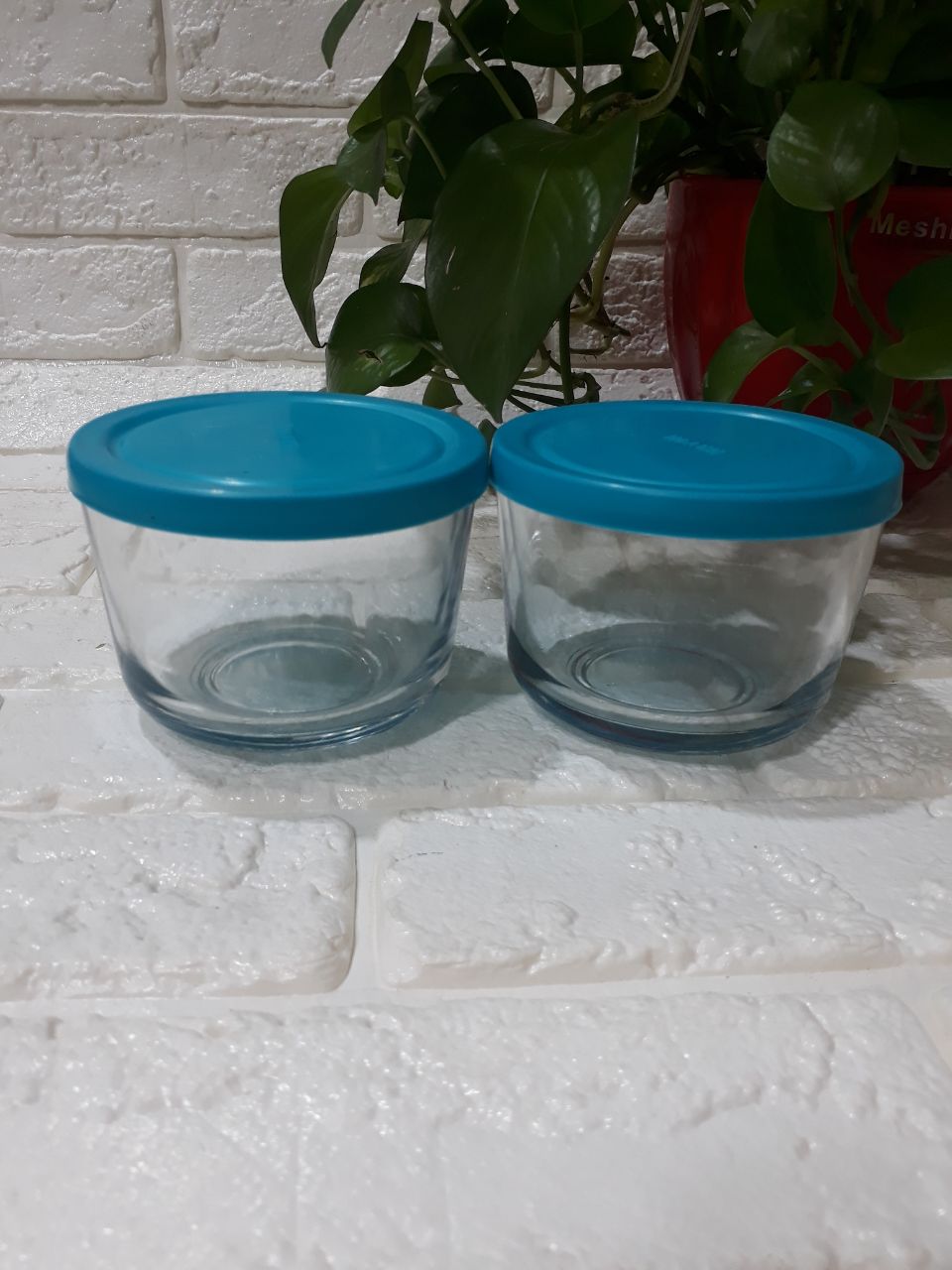 ظرف غذا جفتی گرد بلور کاوه