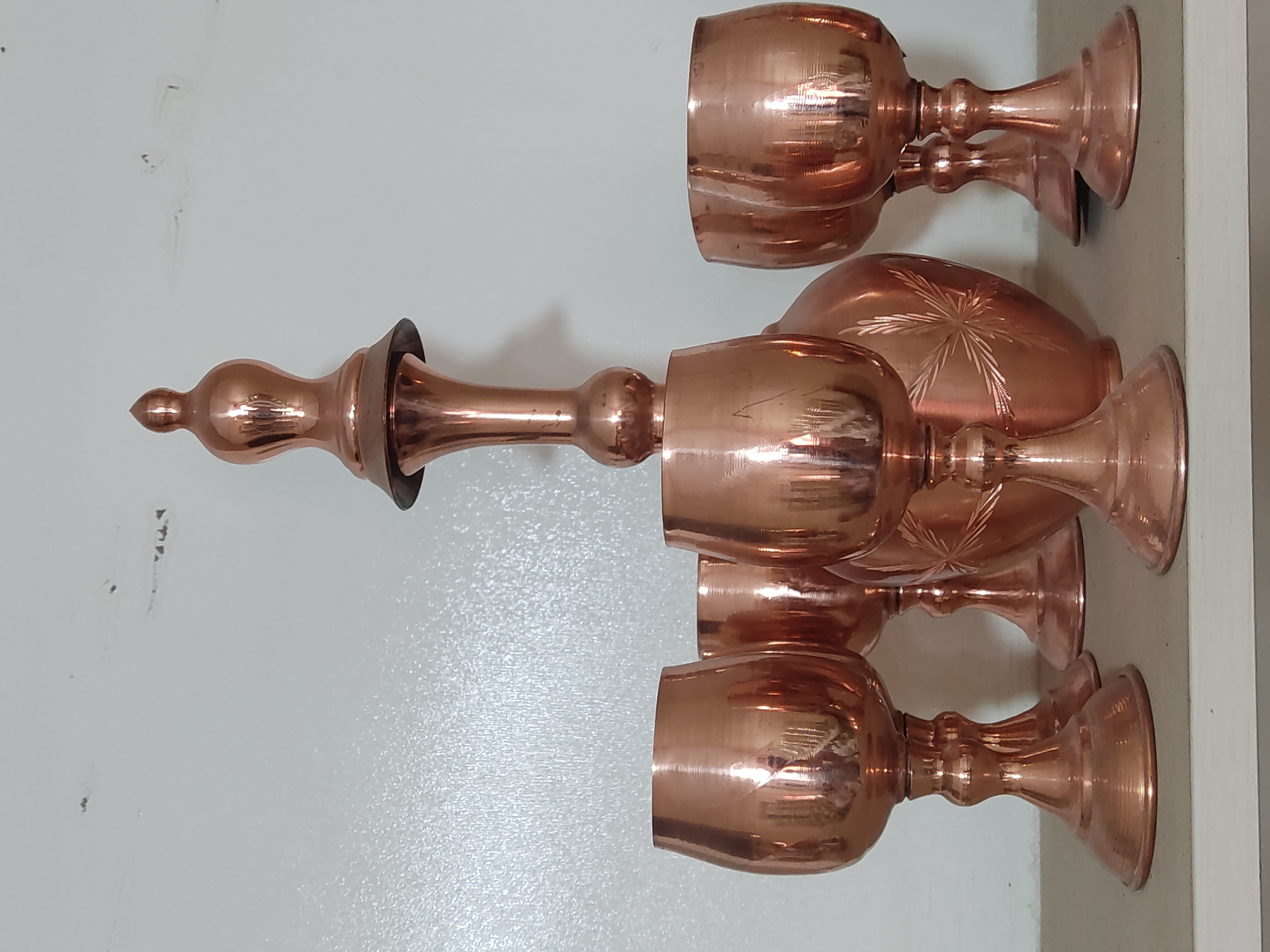 جام مسی نانو و گیلاس 6 عددی